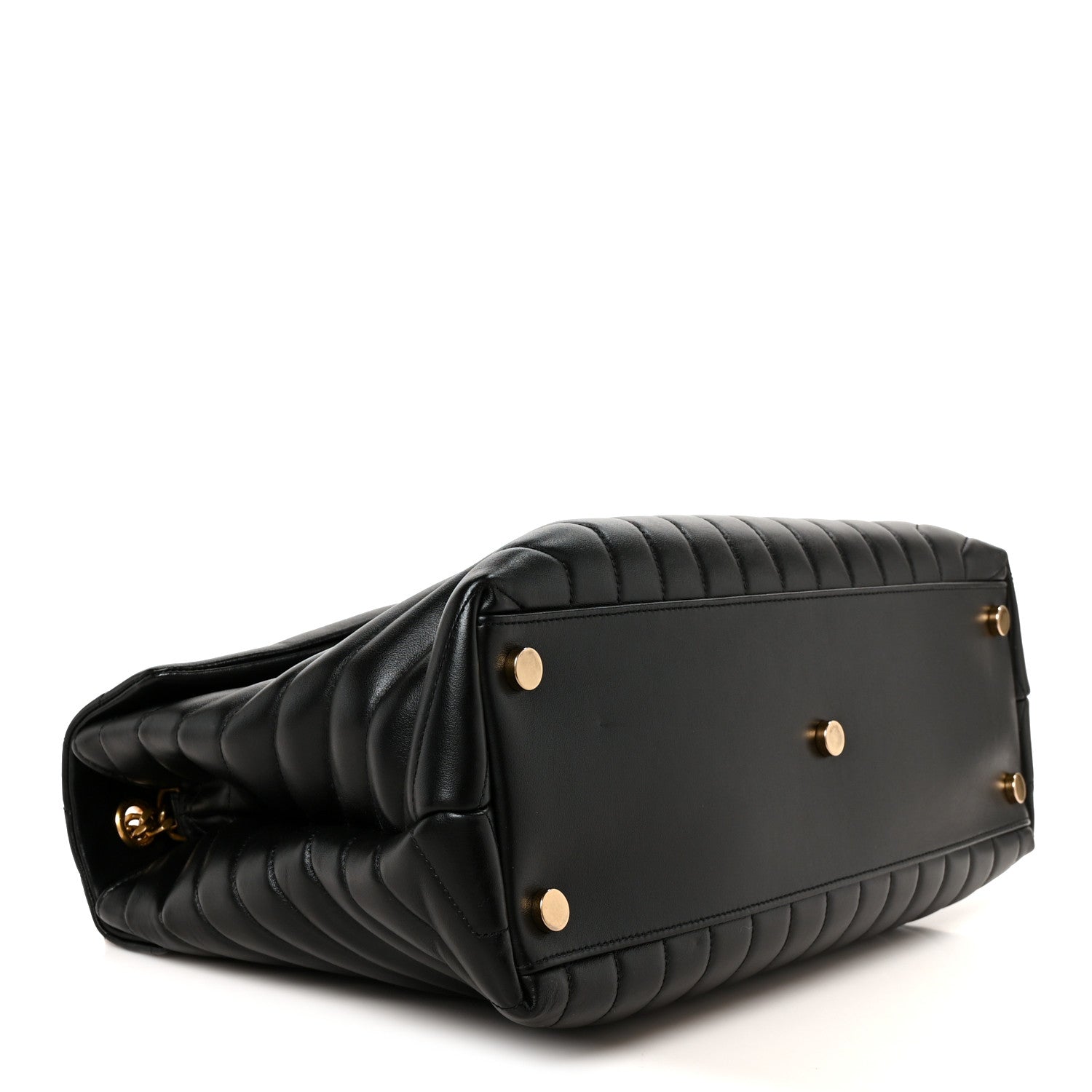 Saint Laurent Calfskin Y Quilted Monogram Large Loulou Chain Satchel Black 4 of 12