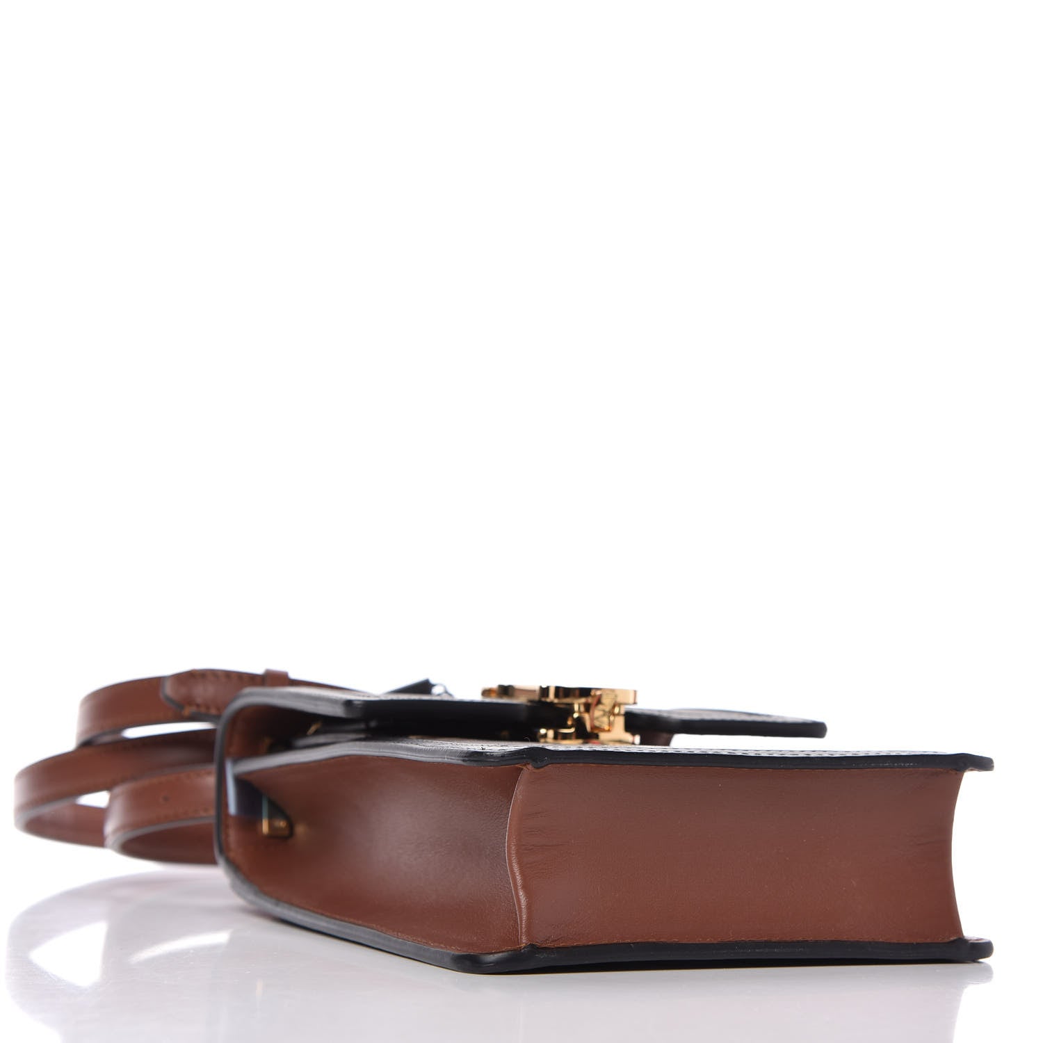 Burberry E-Canvas Monogram Stripe Robin Bag Bridle Brown 4 of 9