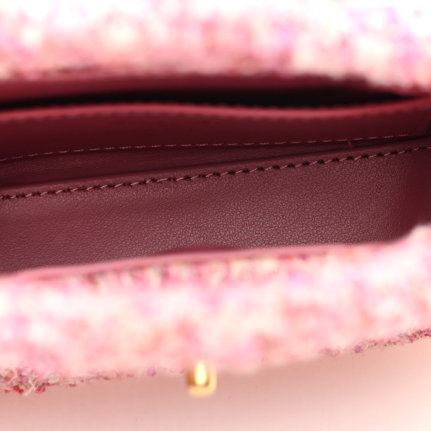 Chanel Tweed Quilted Mini Nano Kelly Shopper Pink 5 of 10