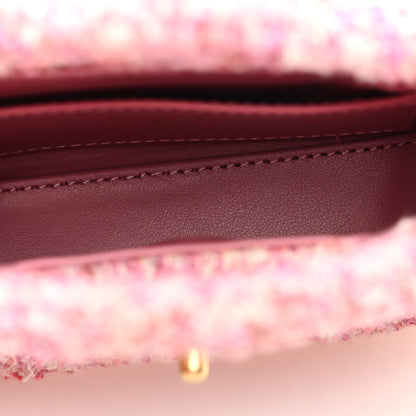 Chanel Tweed Quilted Mini Nano Kelly Shopper Pink 5 of 10