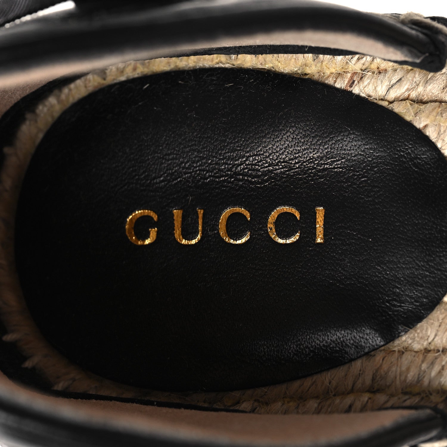 Gucci Nappa Matelasse GG Marmont Ankle Wrap Platform 35/120mm Espadrille Wedges 40.5 Black 9 of 10