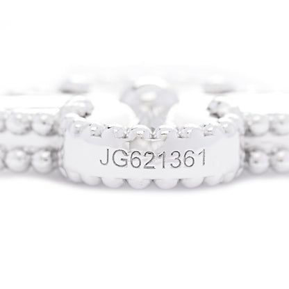 Van Cleef & Arpels 18K White Gold 5 Motifs Guilloche Vintage Alhambra Bracelet 5 of 6