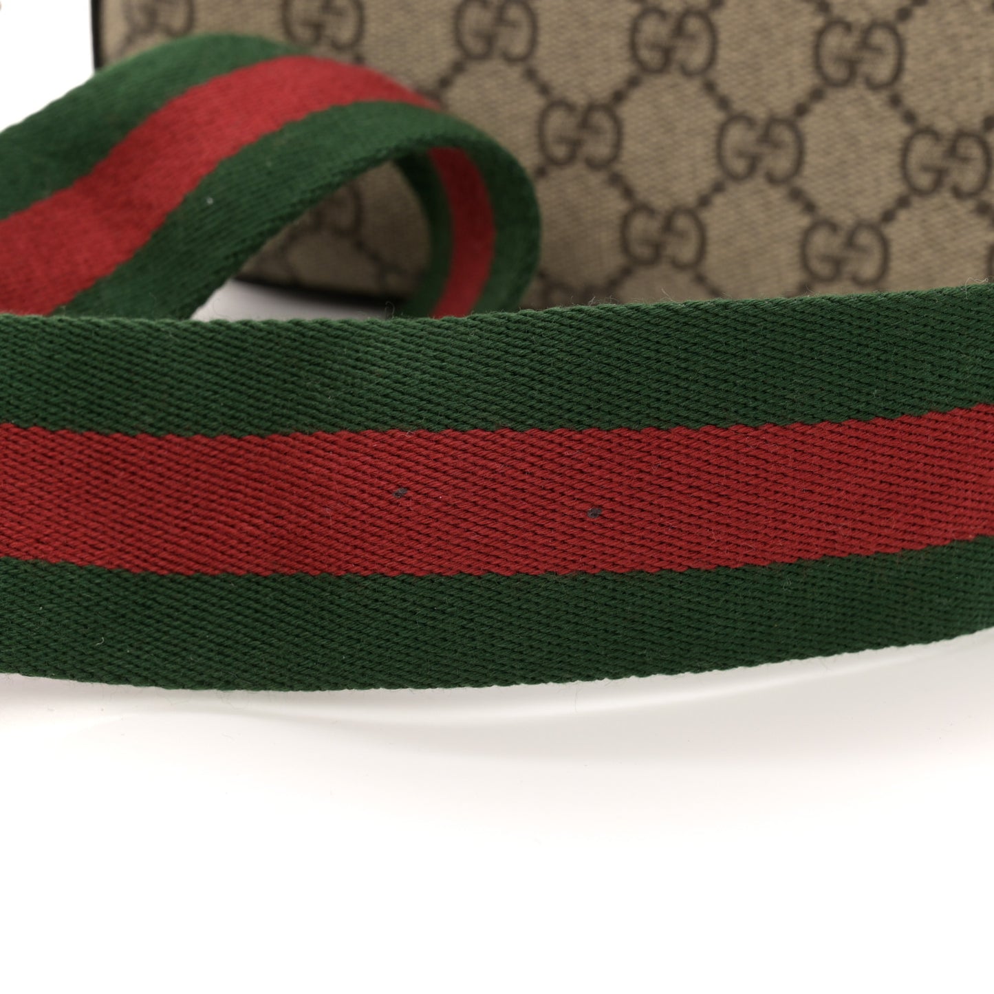 GG Supreme Monogram Web Neo Vintage Shoulder Bag Beige New Acero Crop