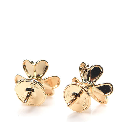 Van Cleef & Arpels 18K Yellow Gold Diamond Mini Frivole Earrings 3 of 6
