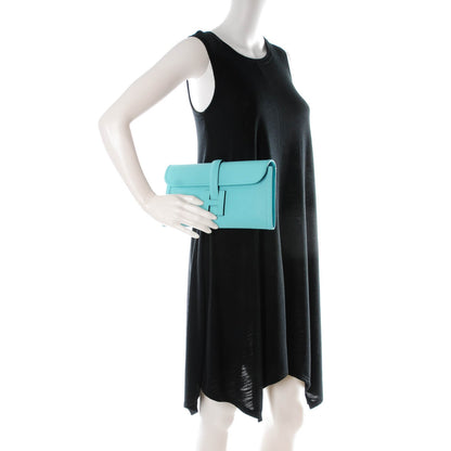 Hermes Veau Swift Jige Elan 29 Clutch Bleu Atoll 2 of 9