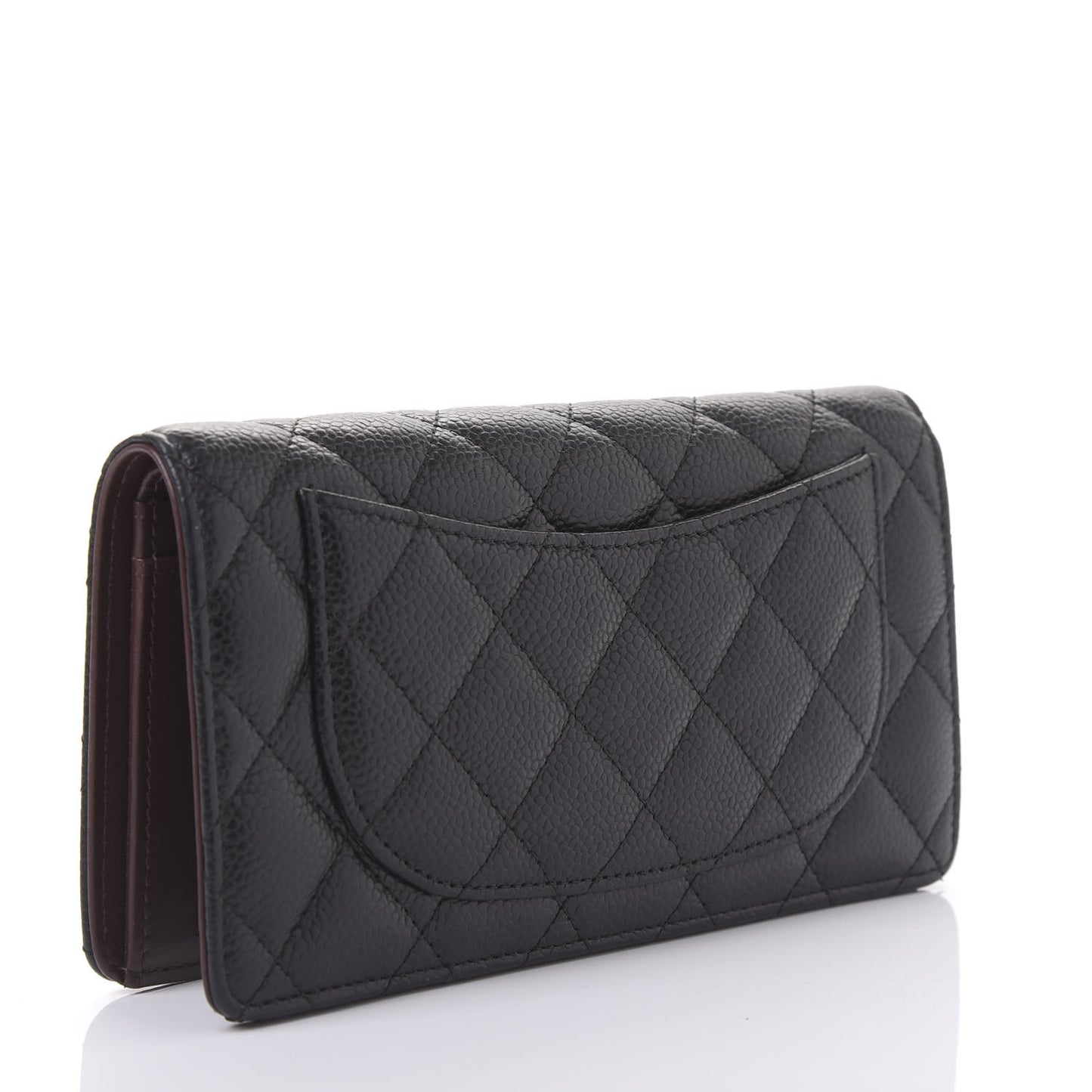 Caviar Quilted Yen Wallet Black