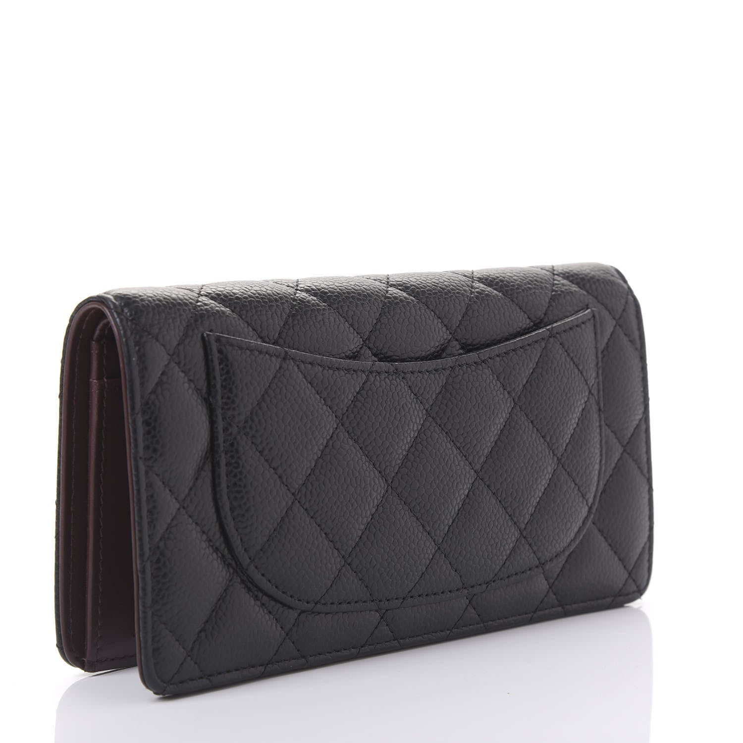Chanel Caviar Quilted Yen Wallet Black 3 of 11