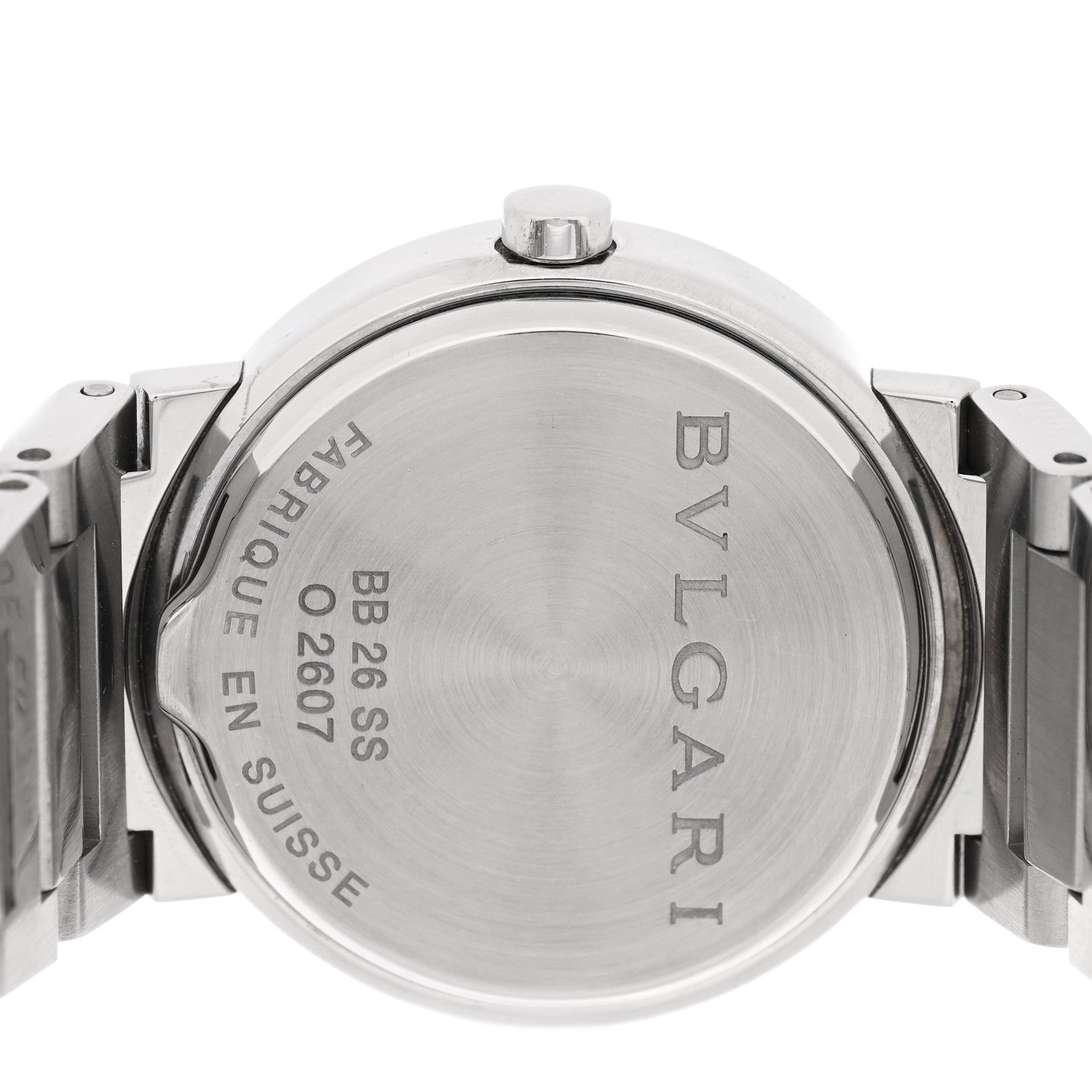 Bulgari Stainless Steel Pink Mother of Pearl 26mm Quartz Watch 4 of 4