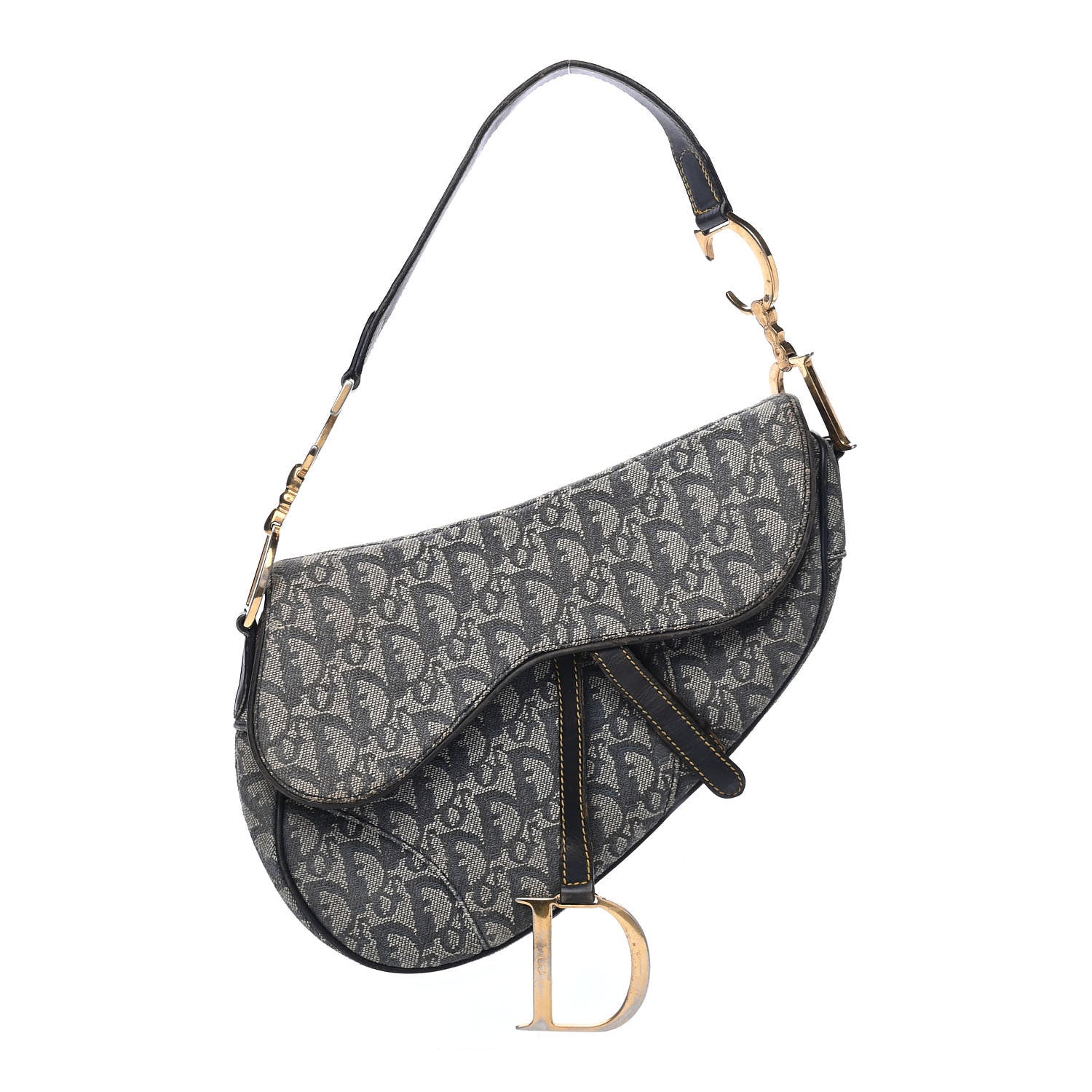Christian Dior Monogram Saddle Bag Blue 1 of 4