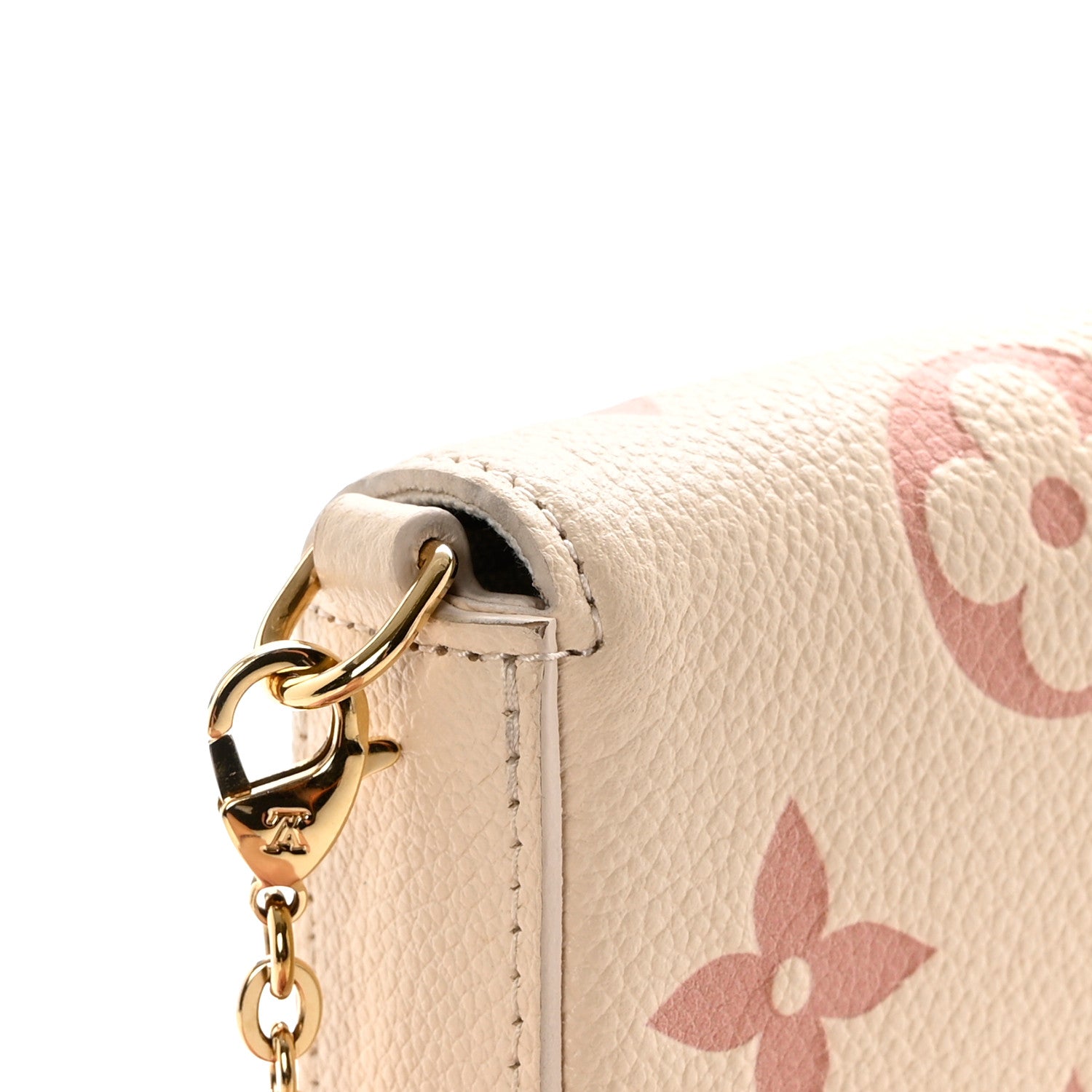 Louis Vuitton Empreinte Monogram Giant By The Pool Felicie Pochette Chain Wallet Creme Rose Trianon 17 of 18