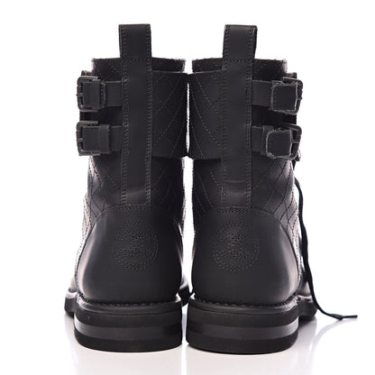 Chanel Suede Calfskin Quilted Mens Combat Short Boots 41.5 Black 11 of 12
