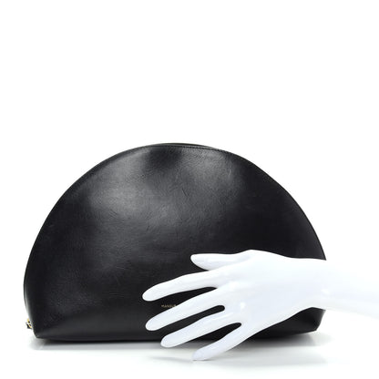Mansur Gavriel Calfskin Half Moon Clutch Black 2 of 10