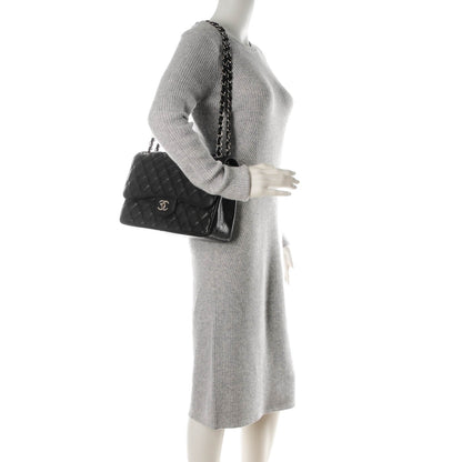 Chanel Caviar Quilted Jumbo Double Flap Black 2 of 8