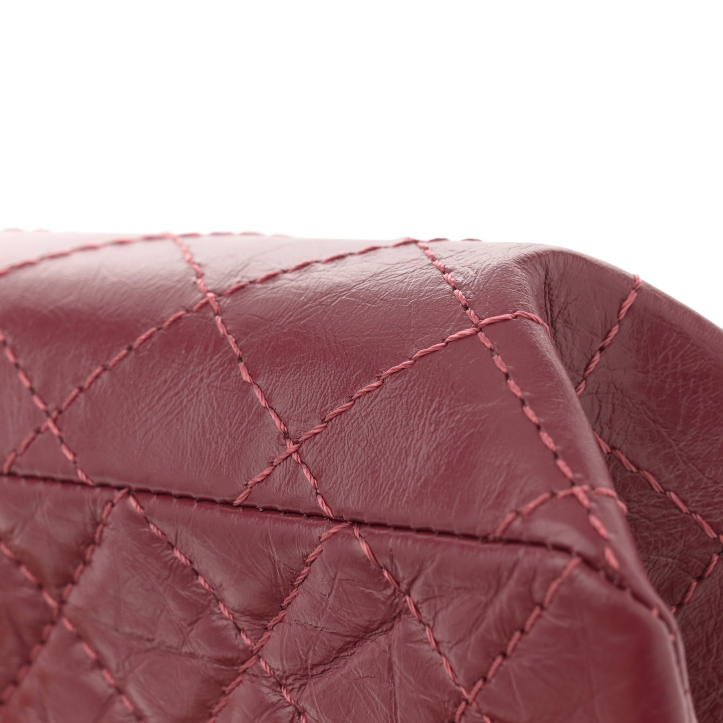 Aged Calfskin Quilted 2.55 Reissue 225 Flap Burgundy