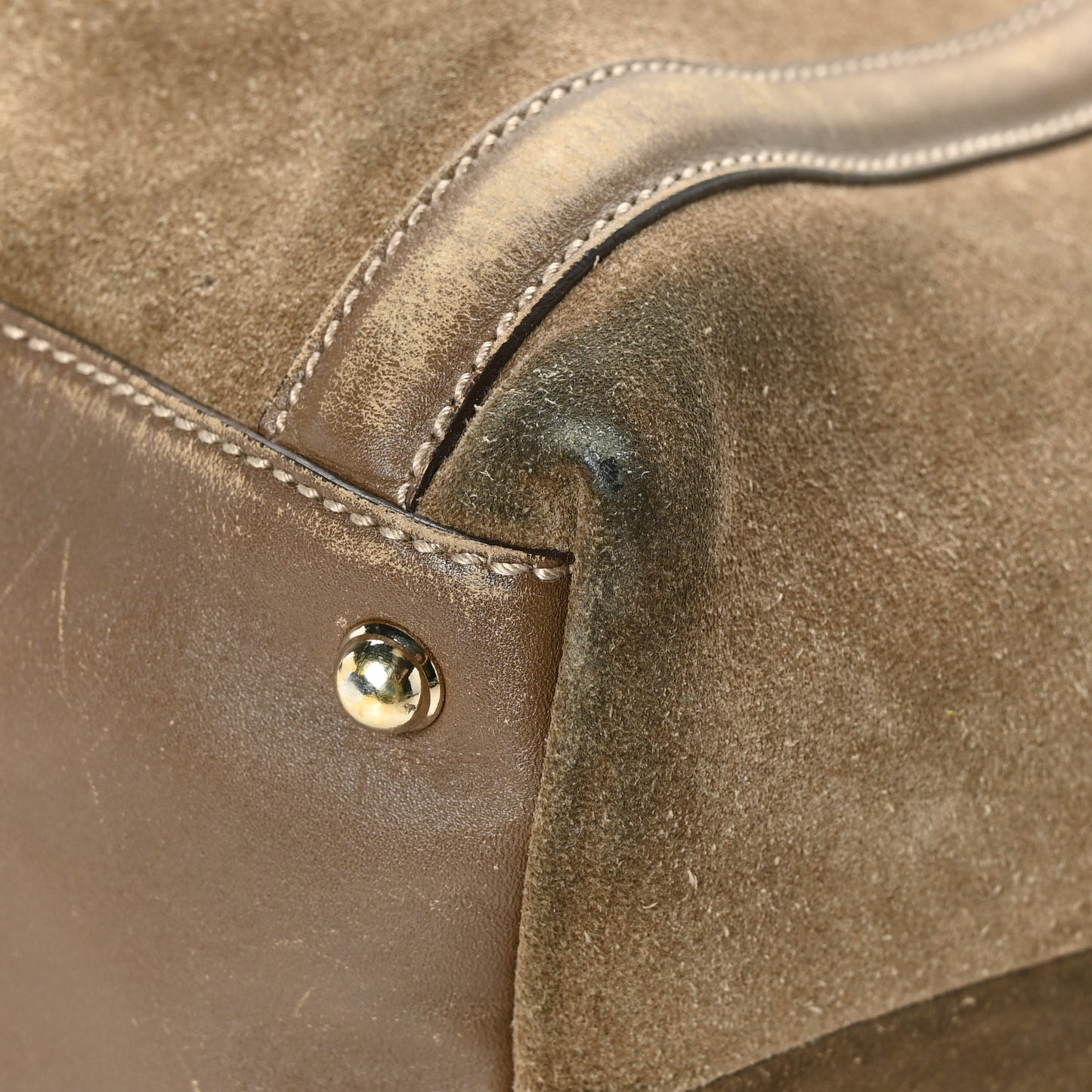 Suede Large Britt Shoulder Bag Brown