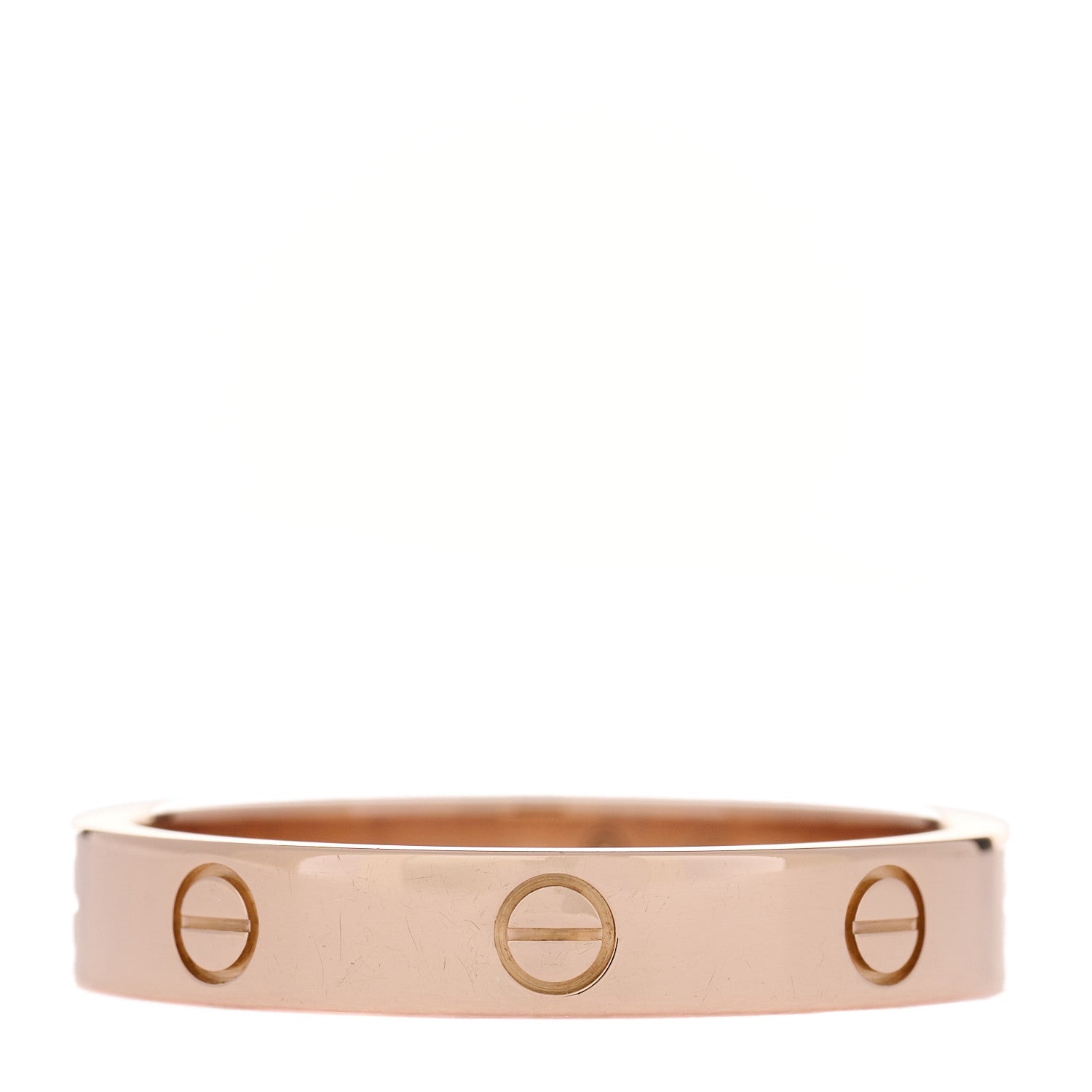 Cartier 18K Pink Gold Diamond 4mm LOVE Wedding Band Ring 63 10.25 3 of 5