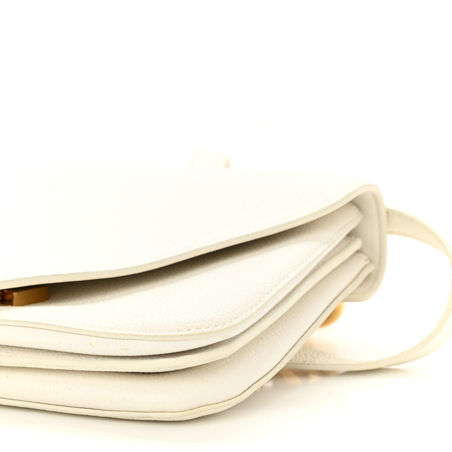 Calfskin Mount Envelope Bag White