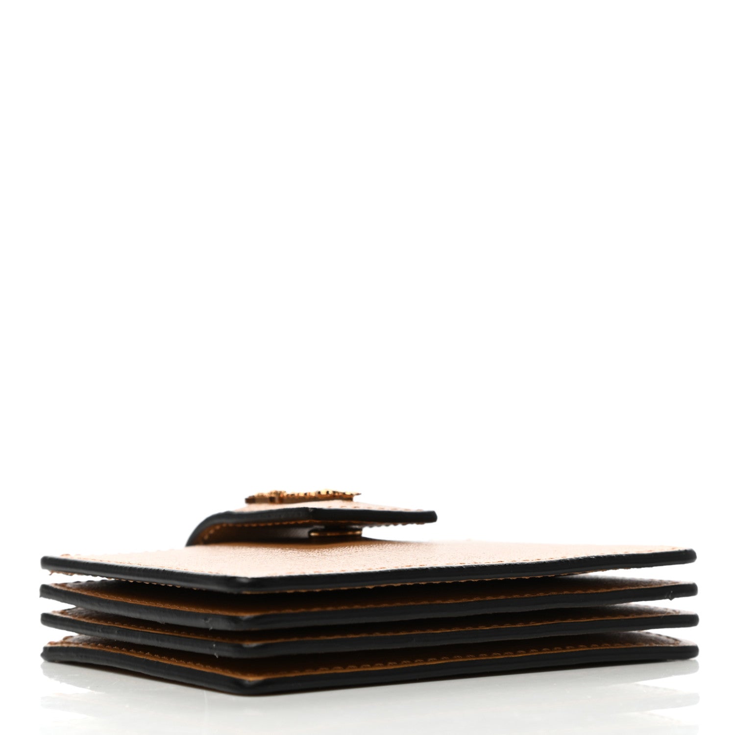 Versace Saffiano Virtus Accordion Wallet Camel 4 of 10