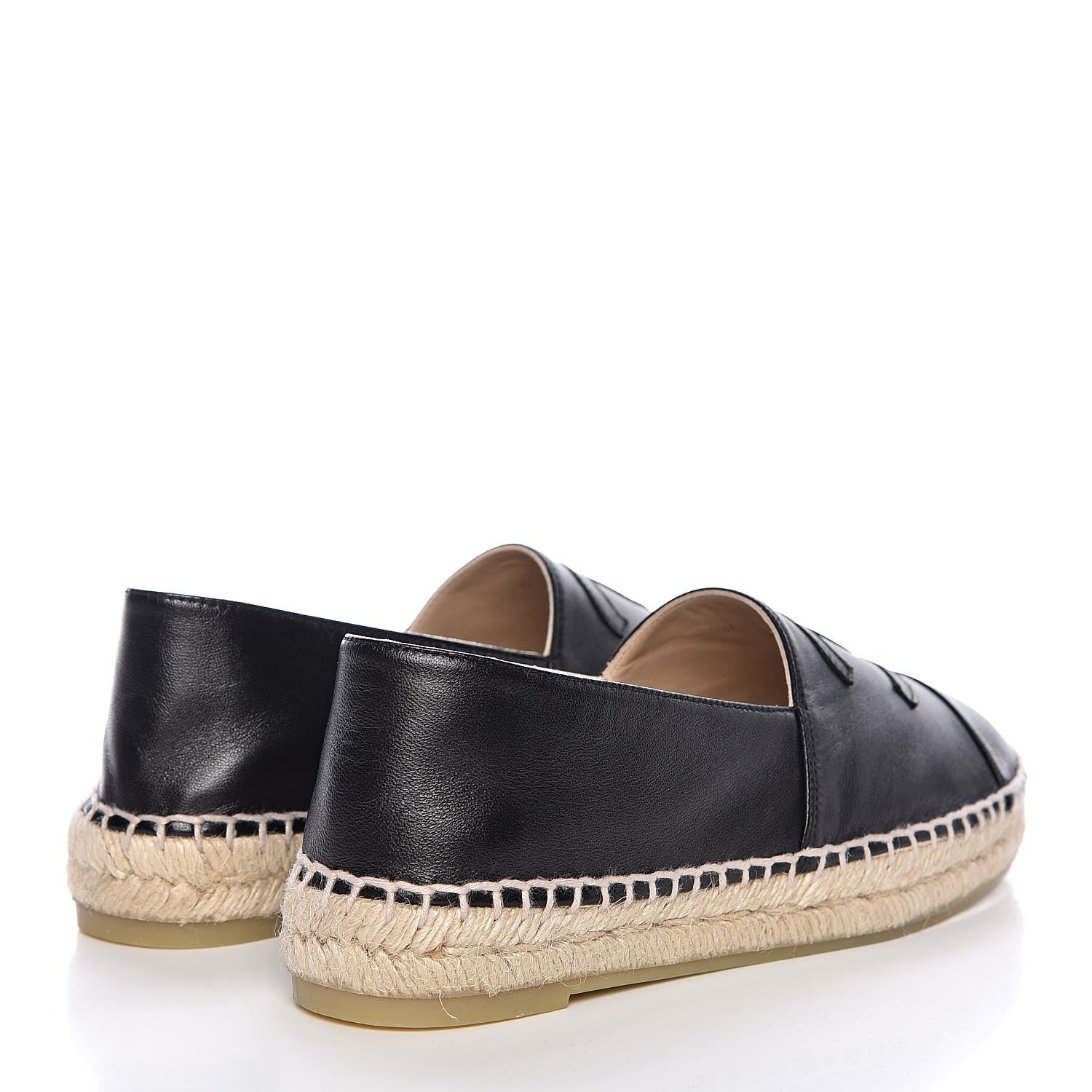 Chanel Lambskin CC Espadrilles 37 Black 4 of 11