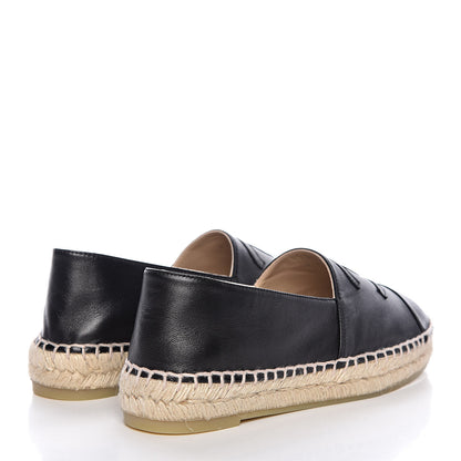 Chanel Lambskin CC Espadrilles 37 Black 4 of 11