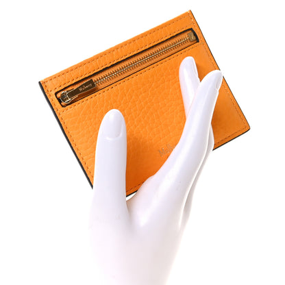 Mulberry Heavy Grain Zipped Credit Card Slip Double Yellow 2 of 8