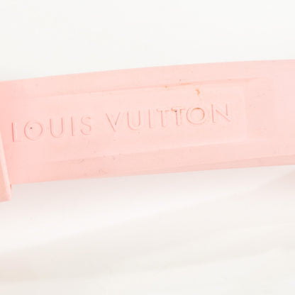 Louis Vuitton Stainless Steel Rubber 28mm Lovely Diamonds Tambour Watch Rose 5 of 8