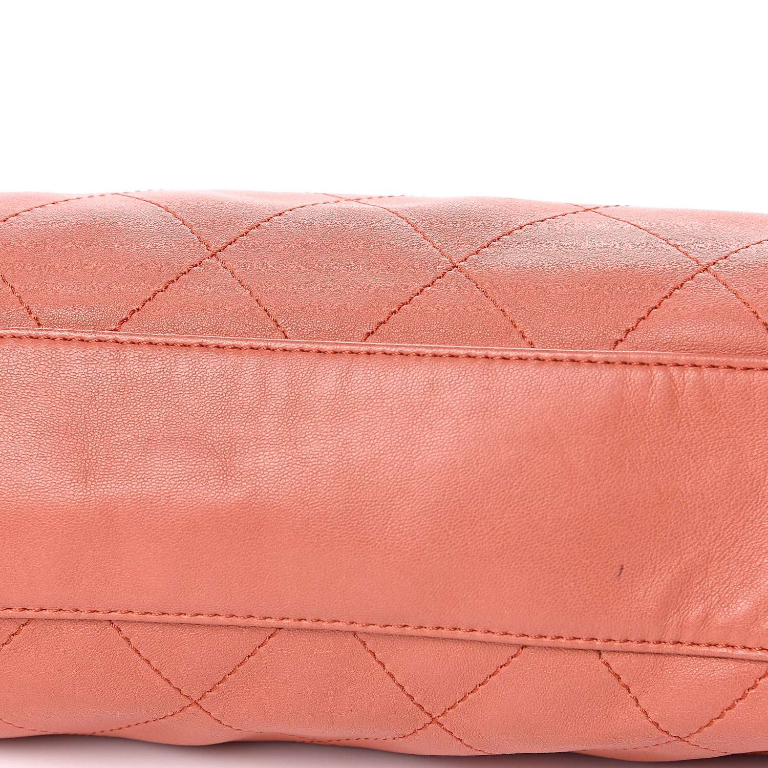 Chanel Lambskin Stitched Medium Ultimate Soft Tote Coral 10 of 14