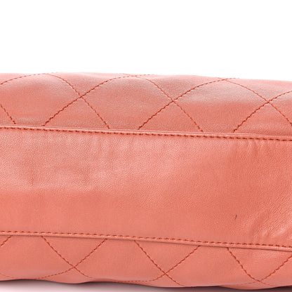 Chanel Lambskin Stitched Medium Ultimate Soft Tote Coral 10 of 14