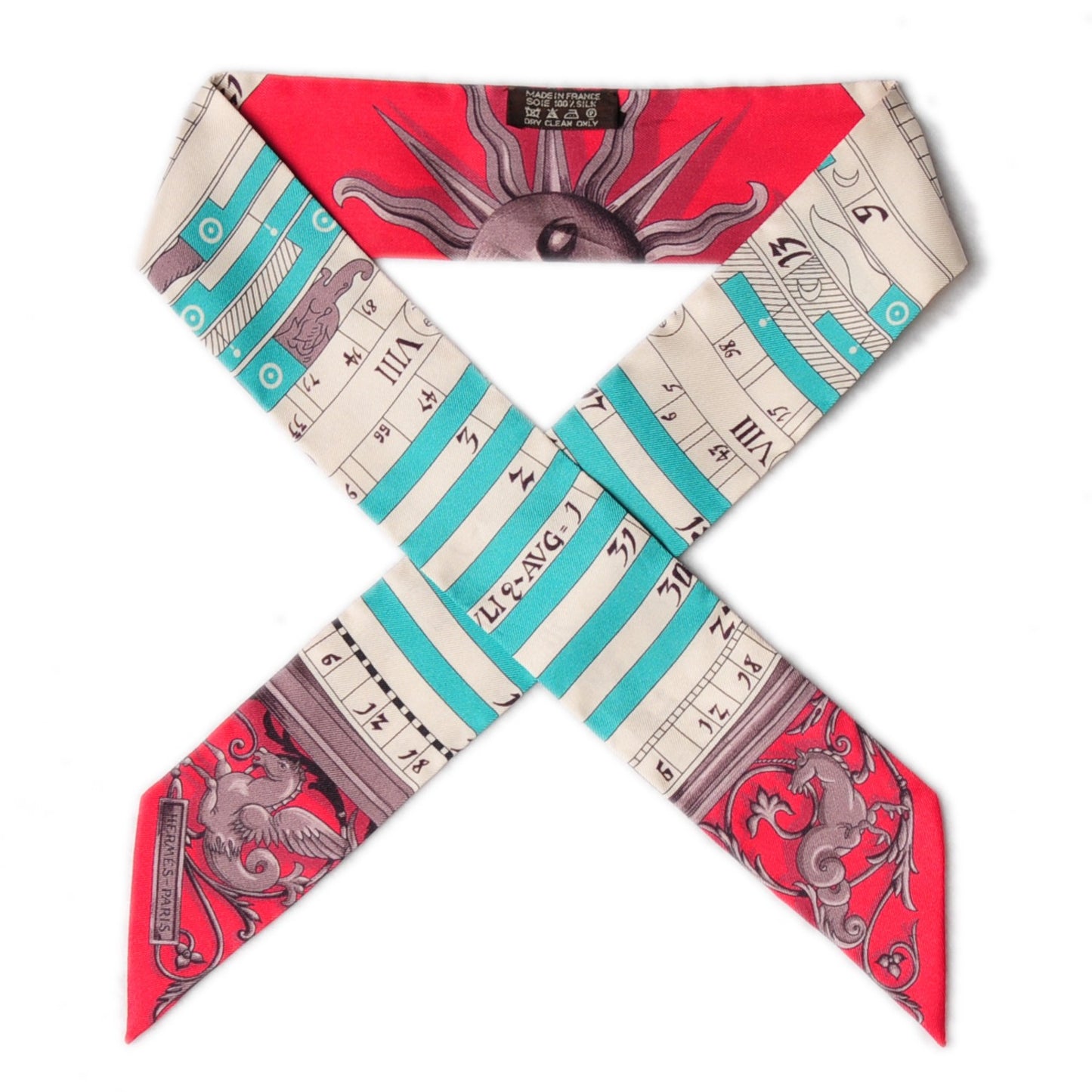 Silk Astrologie Twilly Rouge Grey Vert