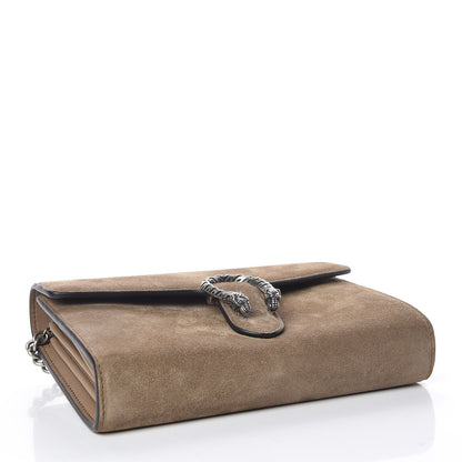 Gucci Suede Mini Dionysus Chain Wallet Taupe 4 of 10