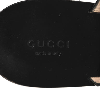 Gucci Calfskin GG Marmont Thong Sandals 38.5 Black 8 of 11