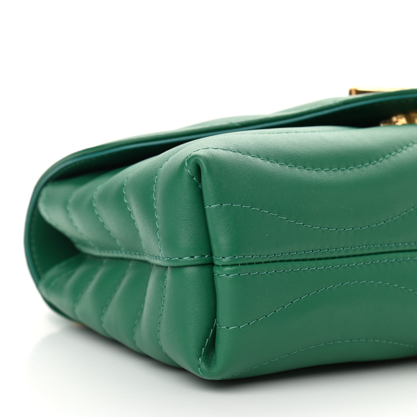 Calfskin New Wave Chain Bag MM NM Emerald