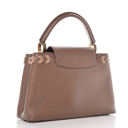 Louis Vuitton Taurillon Lambskin Capucines PM Taupe 3 of 9