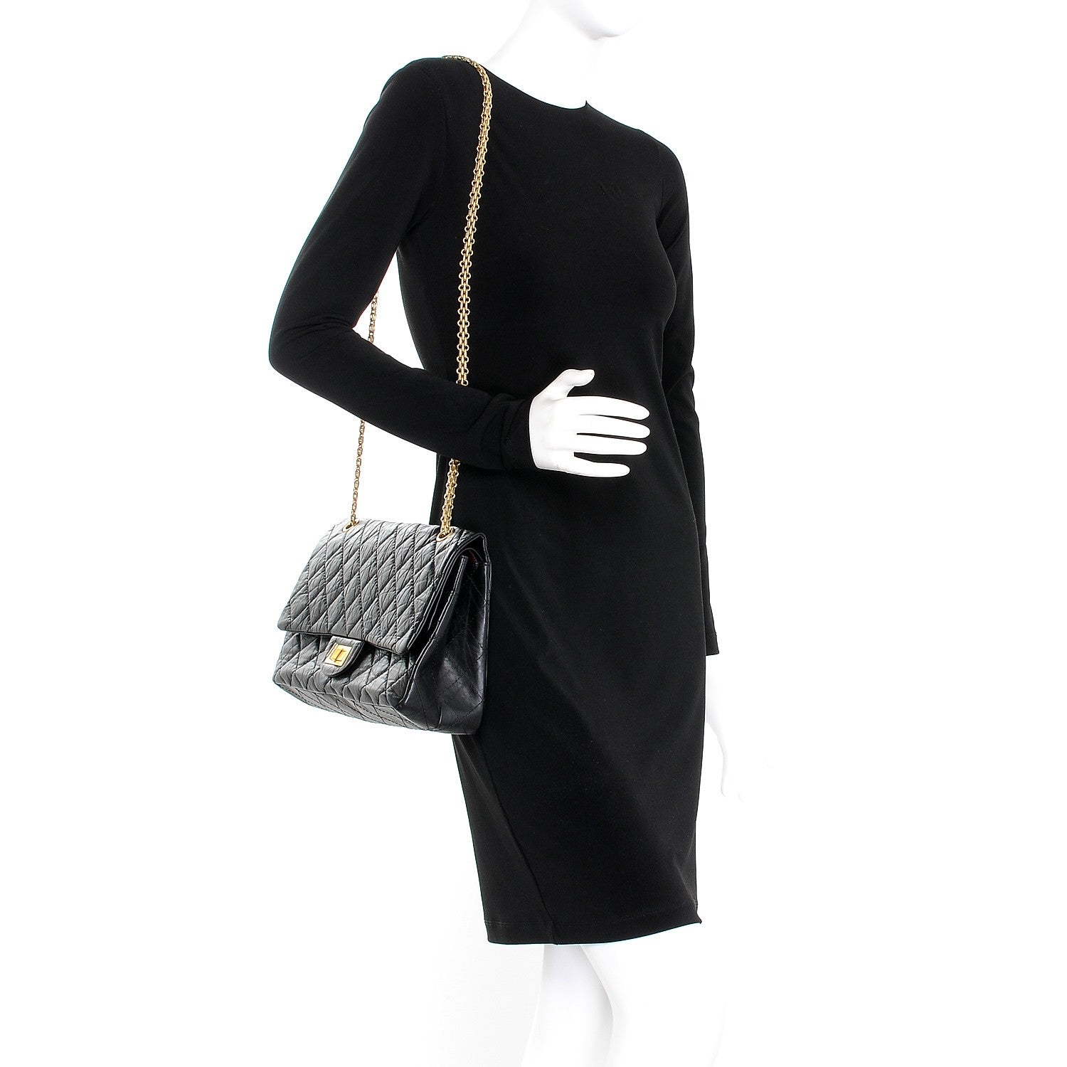 Chanel Aged Calfskin Quilted 2.55 Reissue 227 Flap Black 2 of 11
