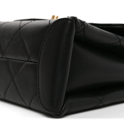 Chanel Lambskin Quilted Mini Trendy Spirit Top Handle Flap Black 10 of 10