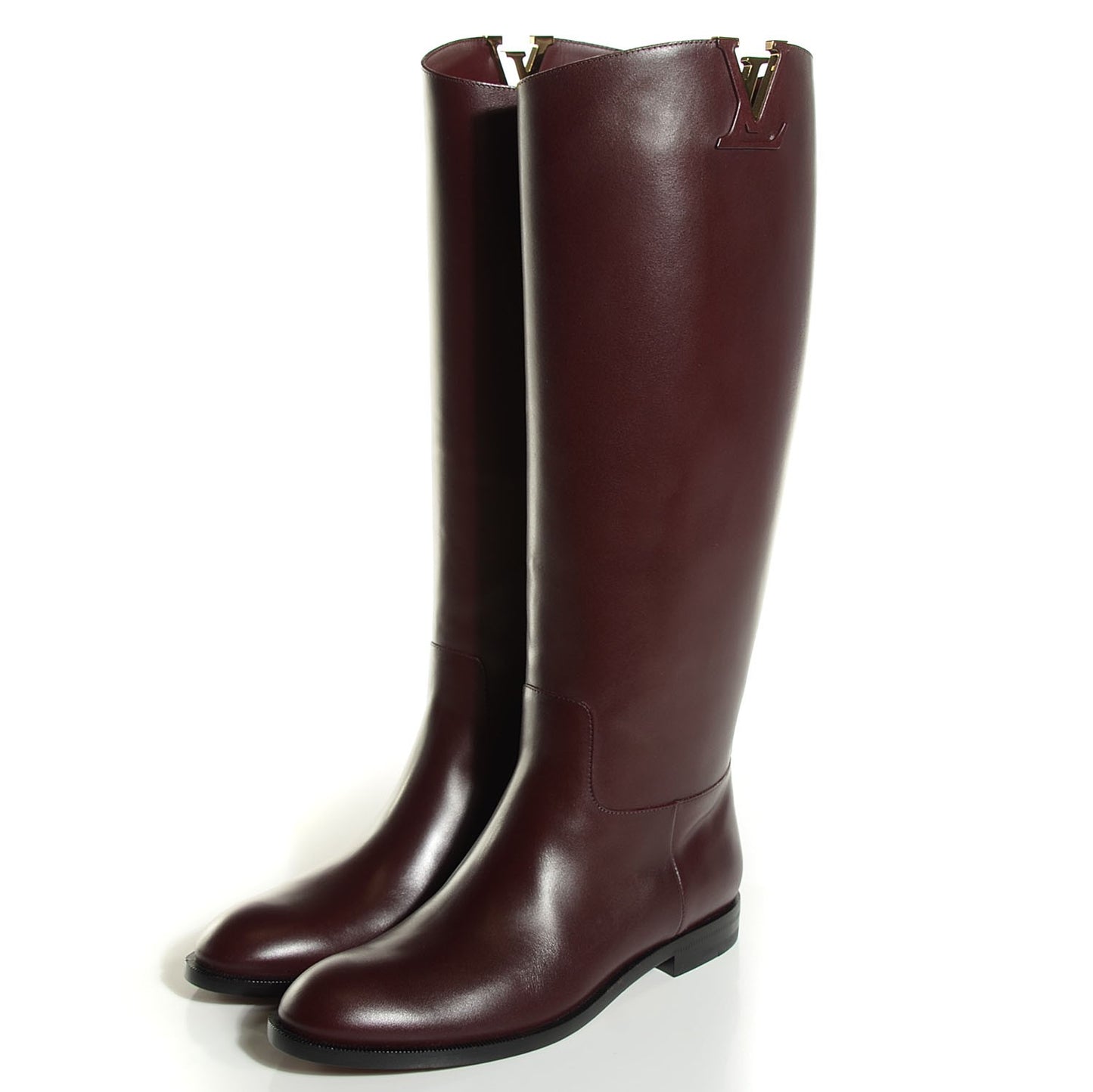 Heritage Flat High Boots 37 Bordeaux