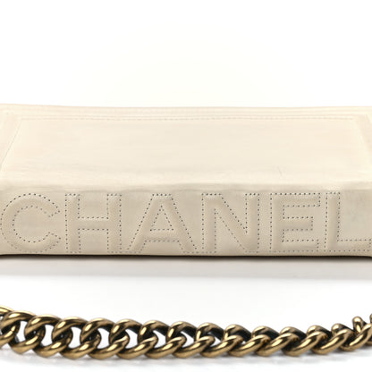 Chanel Glazed Calfskin Medium Boy Flap White 8 of 12