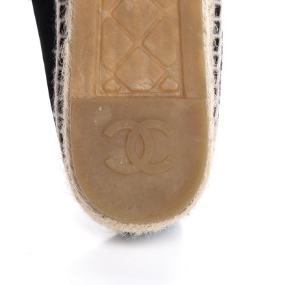 Chanel Suede Camellia CC Espadrilles 38 Black 8 of 11
