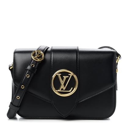 Louis Vuitton Smooth Calfskin LV Pont 9 Black 1 of 9