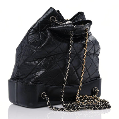 Chanel Aged Calfskin Quilted Gabrielle Backpack Black 2 of 10