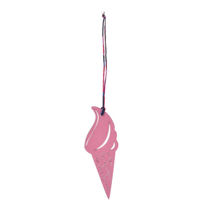Hermes Epsom Togo Petit H Ice Cream Bag Charm Rose Confetti Gris Asphalte 1 of 4