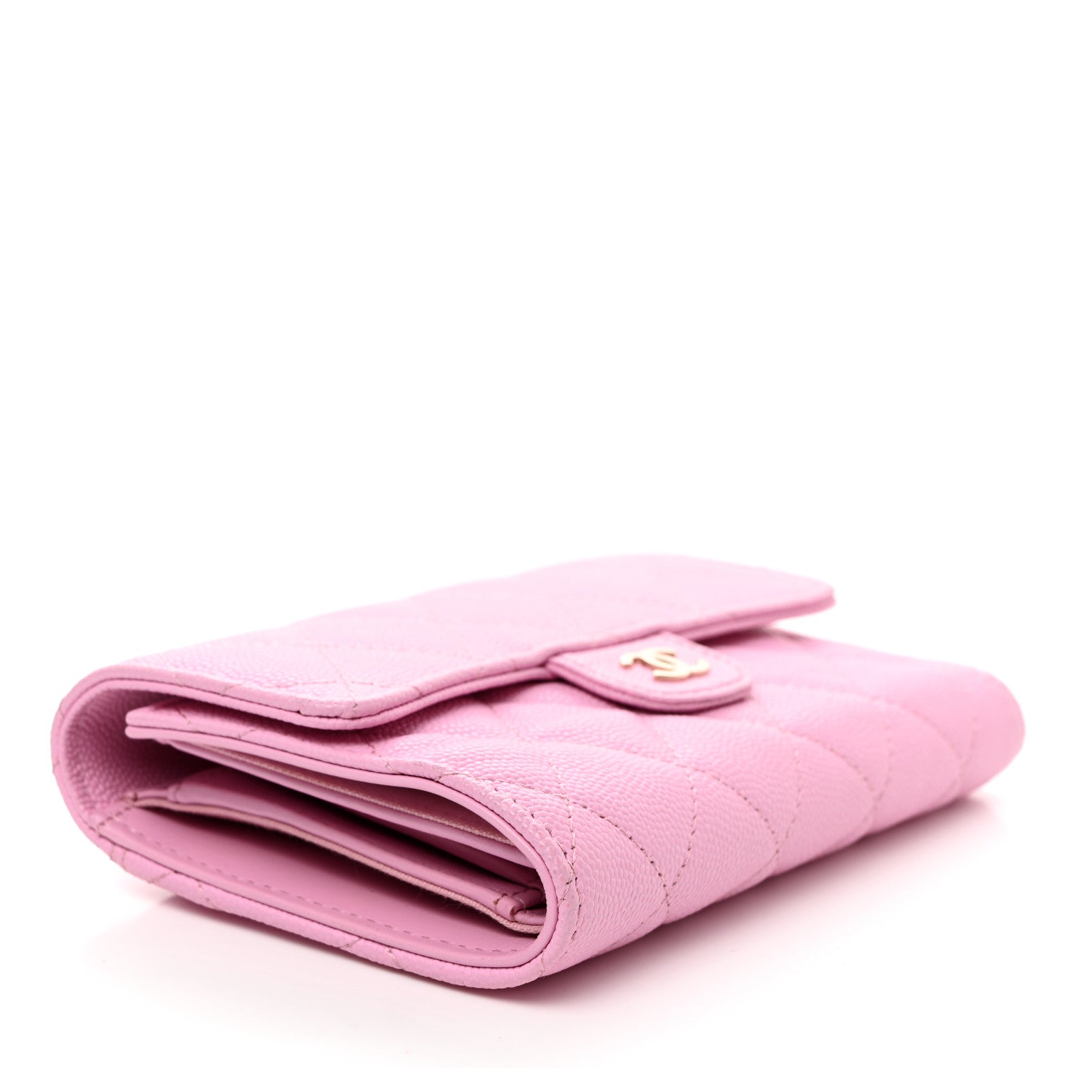 Chanel Caviar Quilted Medium Flap Wallet Pink 4 of 9