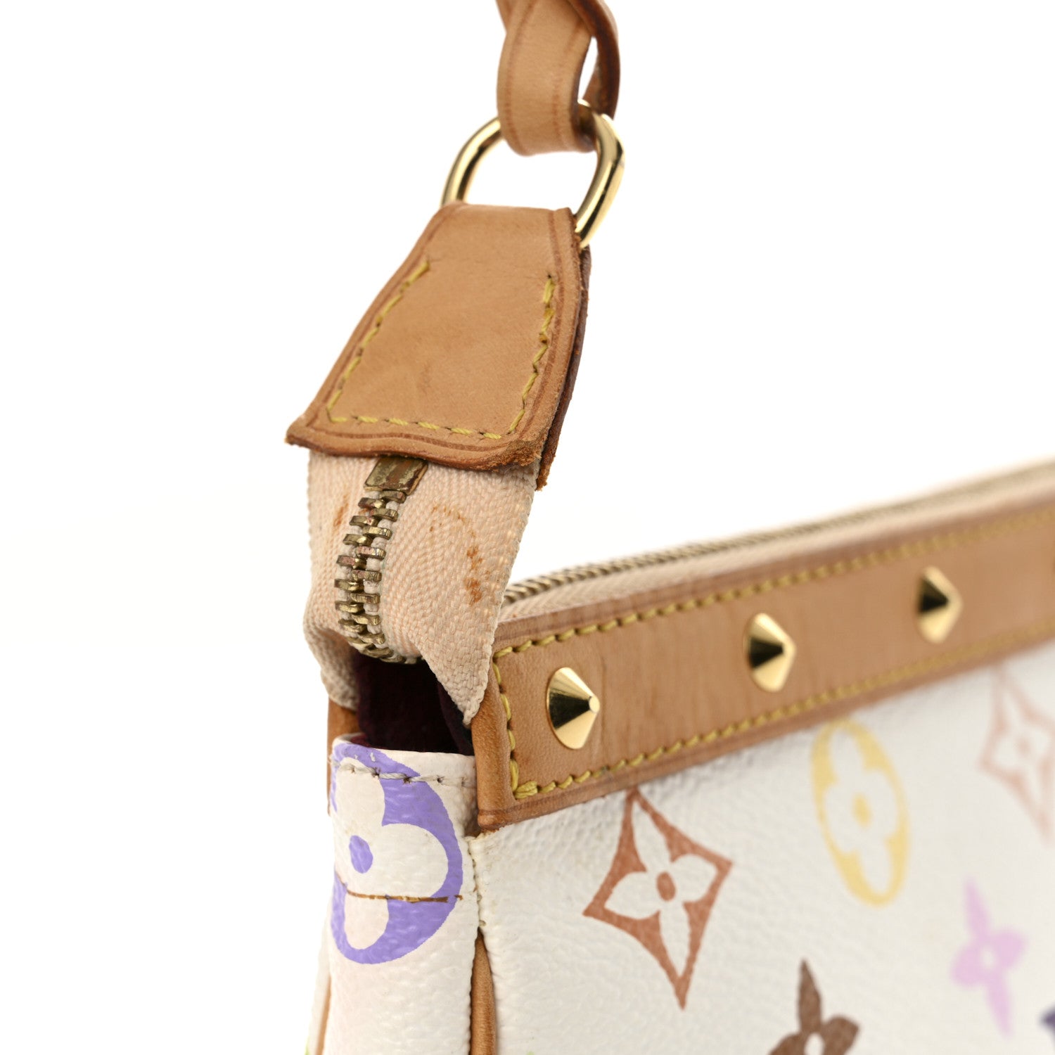 Louis Vuitton Monogram Multicolor Pochette Accessories White 11 of 12
