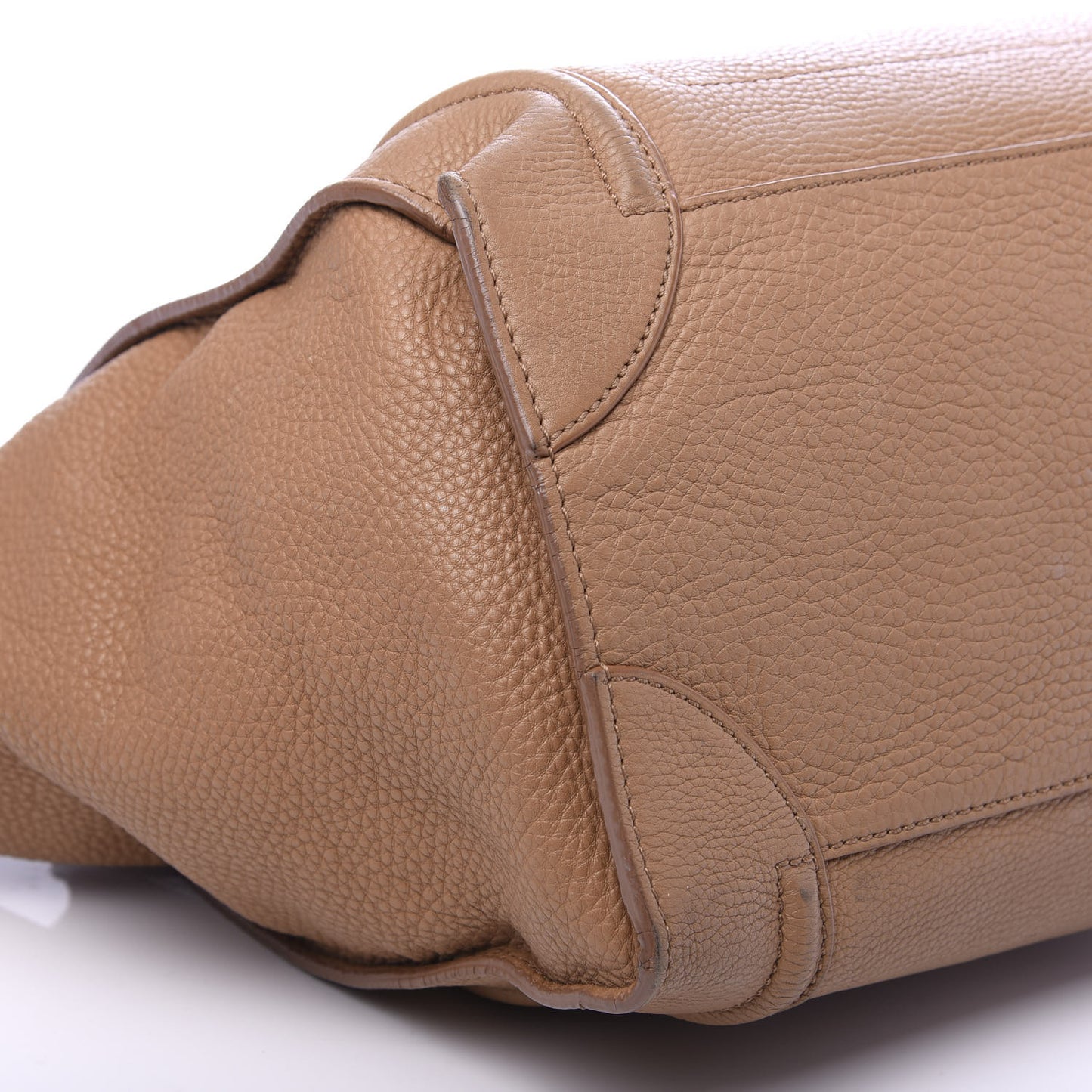 Drummed Calfskin Mini Luggage Camel