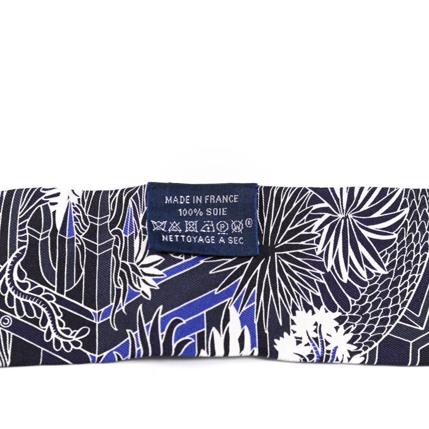 Silk Animapolis Plumetis Twilly Marine Bleu Royal