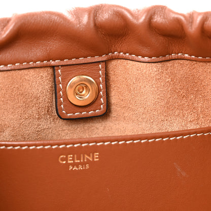 Celine Smooth Calfskin Cuir Small Triomphe Cabas Drawstring Tan 12 of 13