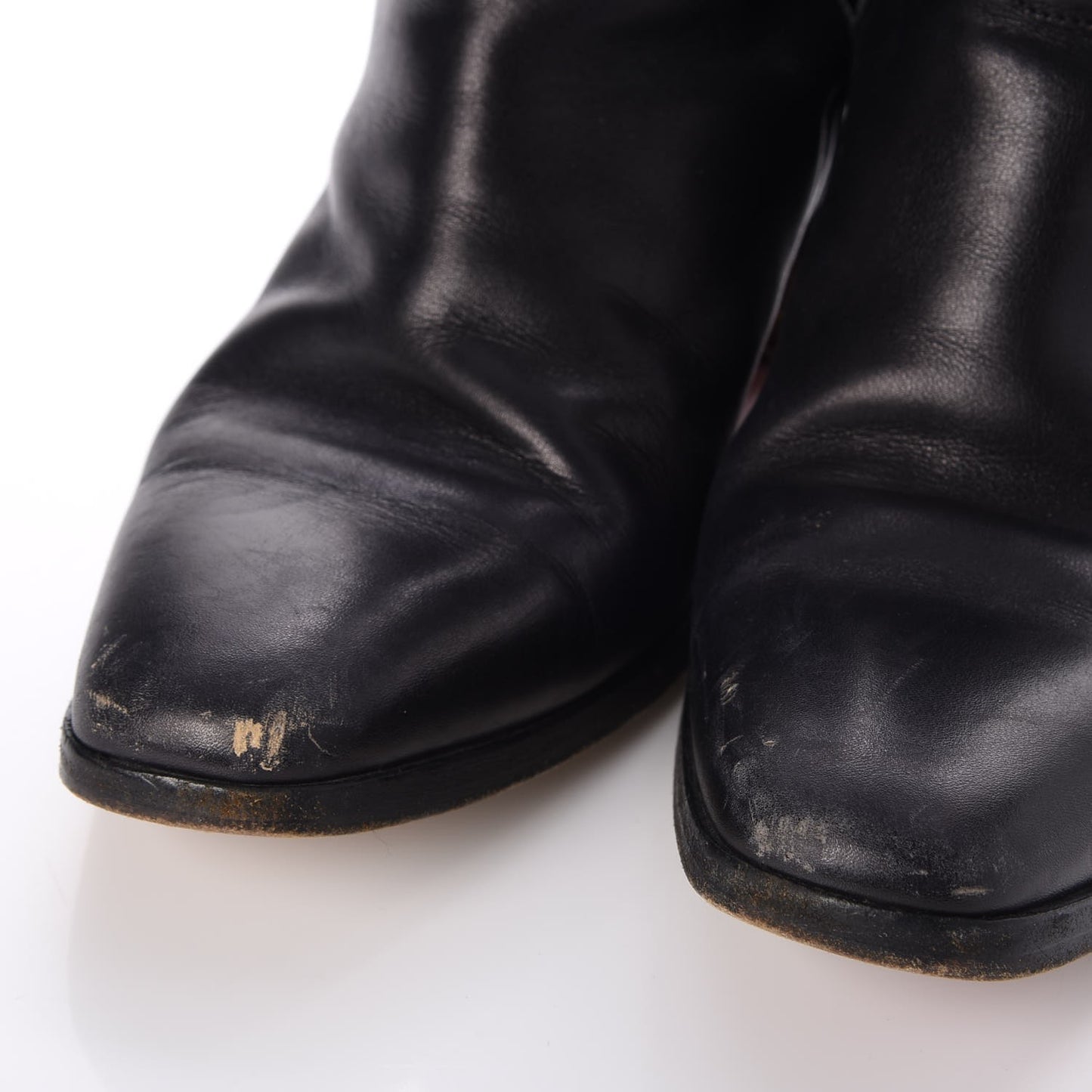 Calfskin Buckle Wrap Ankle Boots Booties 41 Black