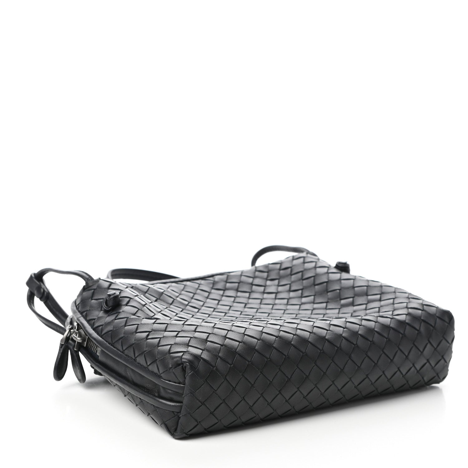 Bottega Veneta Nappa Intrecciato Nodini Crossbody Messenger Black 4 of 9