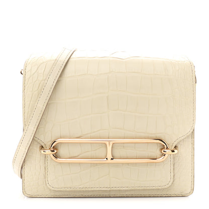Hermes Matte Alligator Mini Sac Roulis Beton 1 of 11