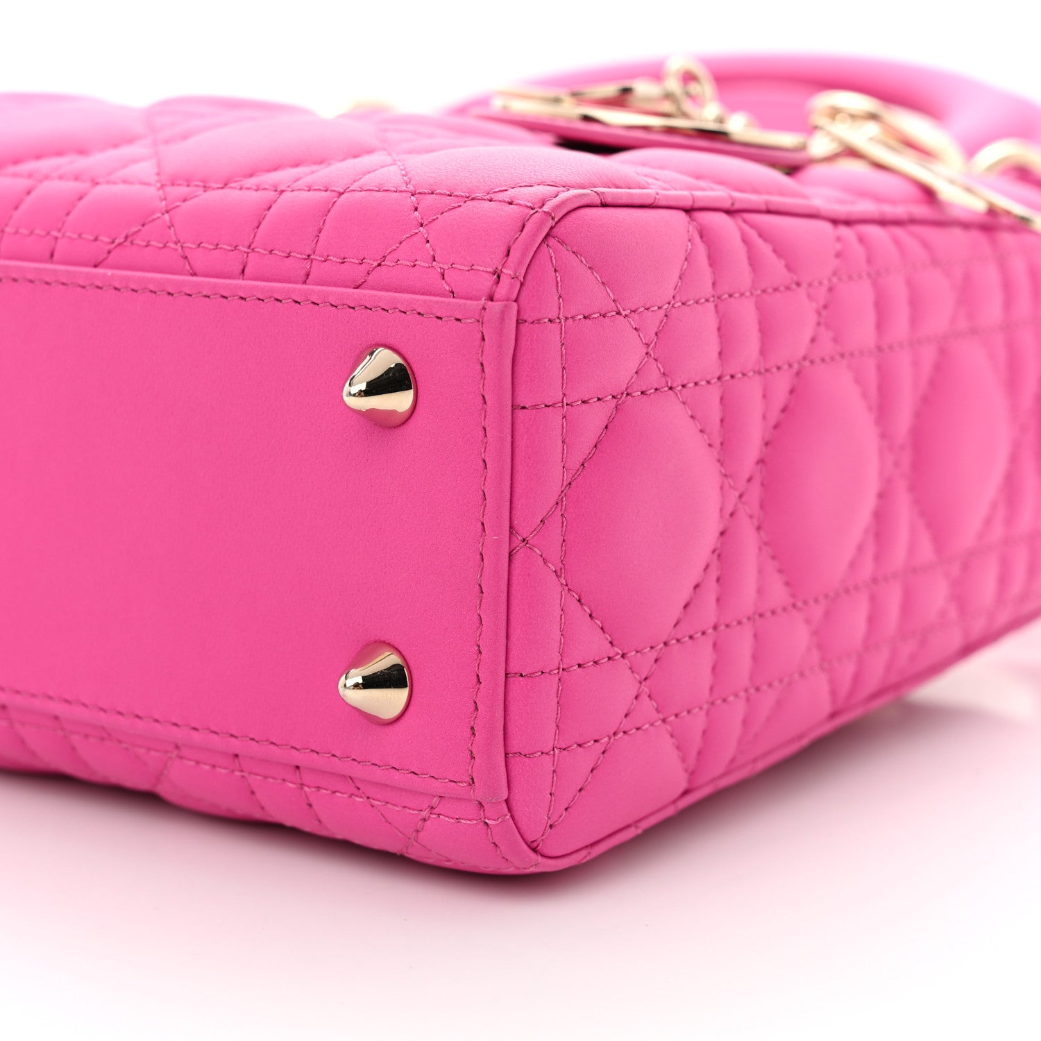 Christian Dior Lambskin Cannage Small My ABCDior Lady Dior Rani Pink 10 of 10